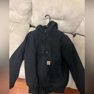 Carhartt Coat Black full swing
